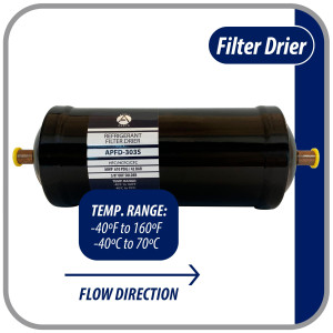 Appli Parts APFD-303S Filtro Secador 3/8 pulg para linea Liquido para Sistemas de Refrigeracion y aire acondicionado 303S ODF Soldable Universal Unidireccional 229mm Largo 76mm Ancho Appli Parts APFD-303S Filtro Secador 3/8 pulg para linea Liquido para Sistemas de Refrigeracion y aire acondicionado 303S ODF Soldable Universal Unidireccional 229mm Largo 76mm Ancho