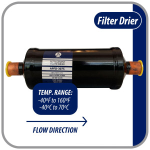 Appli Parts APFD-307S Filtro Secador 7/8 pulg para linea Liquido para Sistemas de Refrigeracion y aire acondicionado 307S ODF Soldable Universal Unidireccional 267mm Largo 100mm Ancho Appli Parts APFD-307S Filtro Secador 7/8 pulg para linea Liquido para Sistemas de Refrigeracion y aire acondicionado 307S ODF Soldable Universal Unidireccional 267mm Largo 100mm Ancho