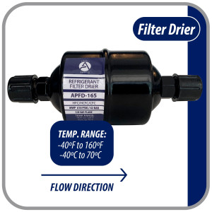 Appli Parts APFD-165 Filtro Secador 5/8 pulg para linea Liquido para Sistemas de Refrigeracion y aire acondicionado 165 SAE Rosca Universal Unidireccional 178mm Largo 76mm Ancho Appli Parts APFD-165 Filtro Secador 5/8 pulg para linea Liquido para Sistemas de Refrigeracion y aire acondicionado 165 SAE Rosca Universal Unidireccional 178mm Largo 76mm Ancho