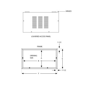 Ceiling Access Panel Frame Outside 27-1/2 in x 49 in Frame Opening 24-1/2x 46 Non-Louvered First Co 966-1