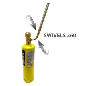 Appli Parts APHT-1S Soplete Boquilla de Soldar, Antorcha manual de un solo quemador con encendedor de arranque para soldadura fuerte con Mapp o punta giratoria de combustible de propano Appli Parts APHT-1S Soplete Boquilla de Soldar, Antorcha manual de un solo quemador con encendedor de arranque para soldadura fuerte con Mapp o punta giratoria de combustible de propano