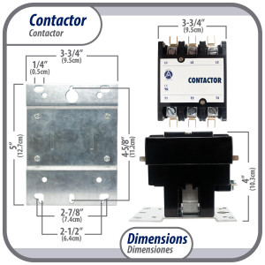 Appli Parts APAC-37524 Heavy Duty Contactor 3 Poles 75A 24V Coil Replacement for AC Compressors and Electrical Applications UL Certified E476929 Appli Parts APAC-37524 Heavy Duty Contactor 3 Poles 75A 24V Coil Replacement for AC Compressors and Electrical Applications UL Certified E476929