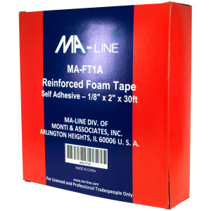 MA-Line MA-FT1A Foam Tape 1/8in x 2in x 30Ft. Adheres Firmly to all Metals. Prevents Condensation and Dripping. Hot or Cold Pipes 
