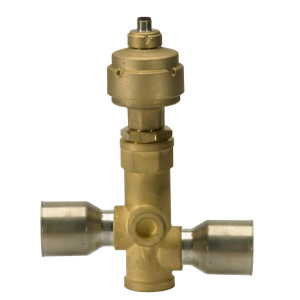 Danfoss 034G4253 Valvula Reguladora Electrrica KVS 15 Conexion de Entrada Soldable ODF, Conexion de salida Soldable ODF Maxima Temperatura de Presion 45.5 Bar, Tamano de entrada y Salida de 7/8 in