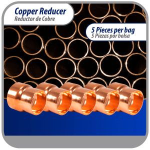 Appli Parts AP-R158138 Reductor de Cobre de 1-5/8x1-3/8 pulg Conexiones CxC soldadas para aplicaciones de refrigeracion, aire acondicionado y plomeria Tuberia de cobre ACR y Tipo L Appli Parts AP-R158138 Reductor de Cobre de 1-5/8x1-3/8 pulg Conexiones CxC soldadas para aplicaciones de refrigeracion, aire acondicionado y plomeria Tuberia de cobre ACR y Tipo L