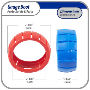 Appli Parts APMG-GBK 2.5 in Blue and Red Protective Gauge Boot Kit for Manifold Gauge Red for High pressure and Blue for Low pressure Appli Parts APMG-GBK 2.5 in Blue and Red Protective Gauge Boot Kit for Manifold Gauge Red for High pressure and Blue for Low pressure