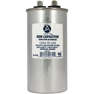 Appli Parts Condensador Capacitor de Marcha 70 Mfd uF (microfaradios) 370VAC o 450VAC CBB65 Universal Aire acondicionado y otras aplicaciones Redondo UL E476928 12cm Alto 5.2cm Ancho CON-70-450 Appli Parts Condensador Capacitor de Marcha 70 Mfd uF (microfaradios) 370VAC o 450VAC CBB65 Universal Aire acondicionado y otras aplicaciones Redondo UL E476928 12cm Alto 5.2cm Ancho CON-70-450