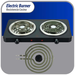 Appli Parts MP15YA Electric Range Burner Heater Element 4 Turns, 6 in, 1500 W, 240 V. Compatible General Electric Whirlpool 660532, WP660532, WB30T10073, SU205, 660532, TS4W6215, 404080, 5303310283