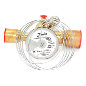Danfoss 067N2163 18TR Valvula de Expansion Termostatica, TGE, R22,R407C, 7/8x1-1/8 pulg Soldable, ODF, 1/4 pulg Ecualizacion Externa, Bi-flow, -40 a 10 C, remplaza 067N2183