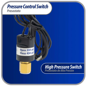 Appli Parts APPS-550450 Hi Pressure control switch R410, Open 550 psi, Close 450 psi, 40 in Cable, SPST, 1/4 SAE female connection, Automatic Reset, universal replacement for Air Conditioning