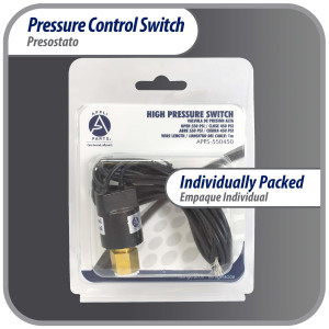 Appli Parts APPS-550450 Hi Pressure control switch R410, Open 550 psi, Close 450 psi, 40 in Cable, SPST, 1/4 SAE female connection, Automatic Reset, universal replacement for Air Conditioning
