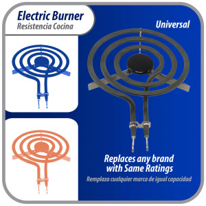 Appli Parts REC-136 Range Heater Element 3 Turns, 6 in, 110 V, Universal Replacement SP111YA, TS3W6111, SU207, S36Y11-120V and others Appli Parts REC-136 Range Heater Element 3 Turns, 6 in, 110 V, Universal Replacement SP111YA, TS3W6111, SU207, S36Y11-120V and others