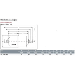 Danfoss 023Z5026 1/2in Liquid Line Refrigerant AC Filter Drier hvac refrigeration ODF 6-9tons Unidirectional 5-5/8in Long 2-1/4in Wide DCL 084S Danfoss 023Z5026 1/2in Liquid Line Refrigerant AC Filter Drier hvac refrigeration ODF 6-9tons Unidirectional 5-5/8in Long 2-1/4in Wide DCL 084S