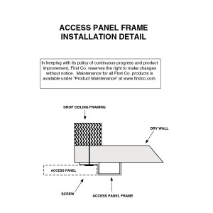 Ceiling Access Panel Frame Outside 27-1/2 in x 43 in Frame Opening 24-1/2x 40 Non-Louvered First Co 965-1