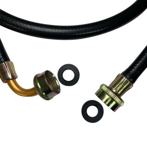 Appli Parts APIH-5934E 5 ft Washing Machine Inlet Hose 5 with 2 Seal or Rubbers, with 3/4 in Female Fitting, Straight and 90 Degree Elbow connectors Appli Parts APIH-5934E 5 ft Washing Machine Inlet Hose 5 with 2 Seal or Rubbers, with 3/4 in Female Fitting, Straight and 90 Degree Elbow connectors