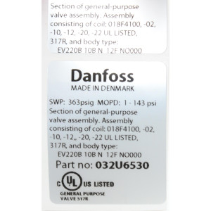 Solenoid Valve Danfoss Npt 1/2" Ev220b 032u6530 Solenoid Valve Danfoss Npt 1/2" Ev220b 032u6530