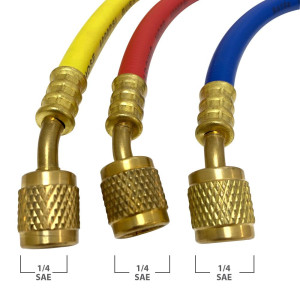 Appli Parts APMG-H36630 90cm Largo 1/4 pulg SAE, 3 Mangueras para Manometro, Multiple Refrigerante, Rango de presion 600-3000 psi para uso en Sistemas de Refrigeracion y Aire Acondicionado Appli Parts APMG-H36630 90cm Largo 1/4 pulg SAE, 3 Mangueras para Manometro, Multiple Refrigerante, Rango de presion 600-3000 psi para uso en Sistemas de Refrigeracion y Aire Acondicionado