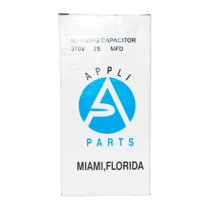 Appli Parts Run Capacitor for ac 75 Mfd uF (microfarads) 370VAC CBB65 Oval Universal fit for hvac and other applications 2-3/4 in Wide 1-3/4 in Depth 5-3/4 in Height CON-75-370
 Appli Parts Run Capacitor for ac 75 Mfd uF (microfarads) 370VAC CBB65 Oval Universal fit for hvac and other applications 2-3/4 in Wide 1-3/4 in Depth 5-3/4 in Height CON-75-370