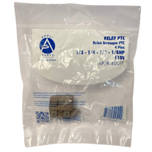 Appli Parts APSR-4001P Relay PTC 1/3, 1/4, 1/6, 1/8 hp, 110V, Remplaza RRC-400, IC-4, WR7X240, WR7X214, 216594300, 4318083 Appli Parts APSR-4001P Relay PTC 1/3, 1/4, 1/6, 1/8 hp, 110V, Remplaza RRC-400, IC-4, WR7X240, WR7X214, 216594300, 4318083
