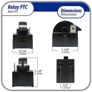 Appli Parts APSR-4003P Mini Fridge relay switch 1 pin 4.7 Ohm 110V Universal PTC Start relay replacement part for multiple brands of refrigerators wine cooler Appli Parts APSR-4003P Mini Fridge relay switch 1 pin 4.7 Ohm 110V Universal PTC Start relay replacement part for multiple brands of refrigerators wine cooler