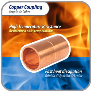 Appli Parts AP-A038B10 3/8pulg Anillo de Cobre Accesorios de tuberia de cobre C x C Conexiones soldadas para aplicaciones de refrigeracion, aire acondicionado y plomeria Tuberia de cobre ACR y tipo L (10 x Bolsa)
