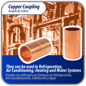 Appli Parts AP-A038B10 3/8pulg Anillo de Cobre Accesorios de tuberia de cobre C x C Conexiones soldadas para aplicaciones de refrigeracion, aire acondicionado y plomeria Tuberia de cobre ACR y tipo L (10 x Bolsa)
