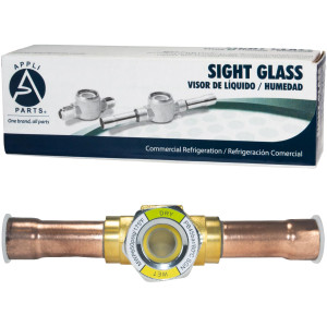 Appli Parts APSG-58S Visor de Liquido 5/8 pulg Indicador de Humedad con conexiones Soldable con cuerpo extraible para Sistemas de Refrigeracion y Aire Acondicionado