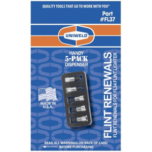 Uniweld FL37 Flint Renewal 5 Pack for FL34 Lighter 43405