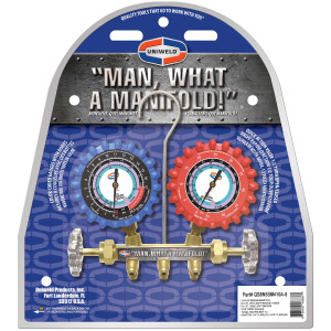 Uniweld QS8N5SM410A-8 Manometro Completo R410, R32, psi/bar, Centrigrados 2-V con Mangueras SMB Ez-Turn AB 5 pies Uniweld QS8N5SM410A-8 Manometro Completo R410, R32, psi/bar, Centrigrados 2-V con Mangueras SMB Ez-Turn AB 5 pies