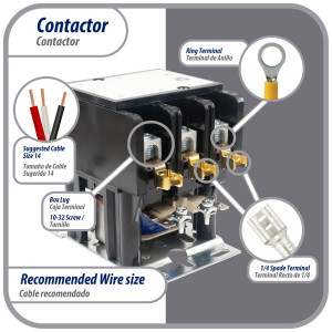 Appli Parts APAC-35024 Heavy Duty 3 Poles Contactor 50 Amp 24 Volts Coil Replacement for ac Compressor and Electrical Applications UL Certified 476929 Appli Parts APAC-35024 Heavy Duty 3 Poles Contactor 50 Amp 24 Volts Coil Replacement for ac Compressor and Electrical Applications UL Certified 476929