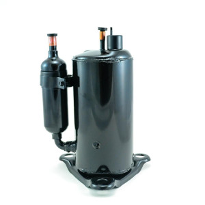 LG QP407KBB Rotary Compressor 30000 Btu R22 220 V 1 Ph 60 Hz with internal OLP, includes cover, gasket, washer, nut and rubber damper, uses 50 MFD 400 VAC capacitor not included