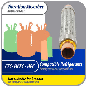 Appli Parts APVE-34 3/4 in Vibration Absorber Eliminator Sweat Connections 10 in Long 450 psi Max working and 3,265 psi Burst pressure Appli Parts APVE-34 3/4 in Vibration Absorber Eliminator Sweat Connections 10 in Long 450 psi Max working and 3,265 psi Burst pressure