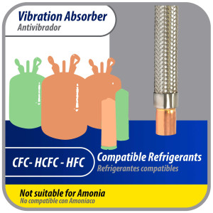 Appli Parts APVE-78 7/8 in Vibration Absorber Eliminator Sweat Connections 11-1/2 in Long 450 psi Max working and 3,265 psi Burst pressure Appli Parts APVE-78 7/8 in Vibration Absorber Eliminator Sweat Connections 11-1/2 in Long 450 psi Max working and 3,265 psi Burst pressure