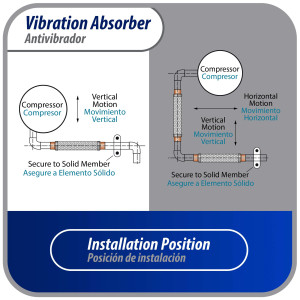 Appli Parts APVE-78 7/8 in Vibration Absorber Eliminator Sweat Connections 11-1/2 in Long 450 psi Max working and 3,265 psi Burst pressure Appli Parts APVE-78 7/8 in Vibration Absorber Eliminator Sweat Connections 11-1/2 in Long 450 psi Max working and 3,265 psi Burst pressure