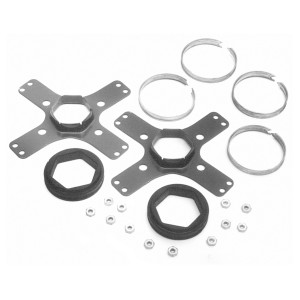 MARS KIT200 Kit de montaje para Motores con agujeros de 4.4 pulg y 5.6 pulg de diametro. Incluye 2 Soportes adaptadores, 2 Anillos, 4  Anillos partidos y 12 tuercas

