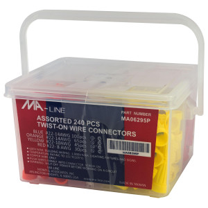 MA-Line MA06295P Teminal de Rosca Variados Incluye 100 Azules, 65 Naranja, 45 Amarillos, 30 Rojos MA-Line MA06295P Teminal de Rosca Variados Incluye 100 Azules, 65 Naranja, 45 Amarillos, 30 Rojos