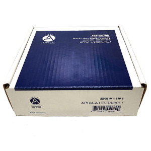 Appli Parts APFM-A12038HBL1 22/21 W Axial Muffin Fan Motor, 110 V, 50/60 Hz, 0.24/0.23 A, 90/100 CFM, 2600/3000 rpm, Universal replacement for cooling and ventilation, 42/44 dB, 120x120x38mm  Appli Parts APFM-A12038HBL1 22/21 W Axial Muffin Fan Motor, 110 V, 50/60 Hz, 0.24/0.23 A, 90/100 CFM, 2600/3000 rpm, Universal replacement for cooling and ventilation, 42/44 dB, 120x120x38mm
