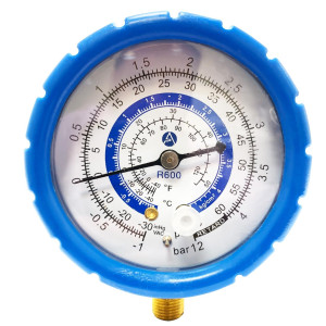 Appli Parts APMG-GA4L Low Side R600 Replacement Analog Manifold Gauge, Dual Pressure psi/Bar Scale, Dual Temperature Fahrenheit/Celsius Scales  Appli Parts APMG-GA4L Low Side R600 Replacement Analog Manifold Gauge, Dual Pressure psi/Bar Scale, Dual Temperature Fahrenheit/Celsius Scales