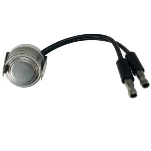 Appli Parts APBT-L40C Bimetal Termico 2 Cables Abre a 4C y Cierra a -7C, con clip, cables de colores negro y negro, Referencia BIM-316 / Termodisco Appli Parts APBT-L40C Bimetal Termico 2 Cables Abre a 4C y Cierra a -7C, con clip, cables de colores negro y negro, Referencia BIM-316 / Termodisco