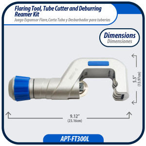 Appli Parts APT-FT300L Expansor Hidraulico, Corta Tubo y Desbarbador para tuberias 3/8, 1/2, 5/8, 3/4, 7/8, 1, 1-1/8, 1-1/4, 1-3/8, 1-1/2, 1-5/8 pulg para Cobre, Aluminio y otros materiales blandos Appli Parts APT-FT300L Expansor Hidraulico, Corta Tubo y Desbarbador para tuberias 3/8, 1/2, 5/8, 3/4, 7/8, 1, 1-1/8, 1-1/4, 1-3/8, 1-1/2, 1-5/8 pulg para Cobre, Aluminio y otros materiales blandos
