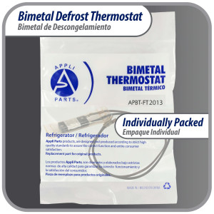 Appli Parts APBT-S2013 Bimetal Termico Tipo Asiatico 2 Cables Abre 13 C y Cierra 0 C, con cables Marron y Negro, Remplaza BIM-2013 Termodisco Appli Parts APBT-S2013 Bimetal Termico Tipo Asiatico 2 Cables Abre 13 C y Cierra 0 C, con cables Marron y Negro, Remplaza BIM-2013 Termodisco