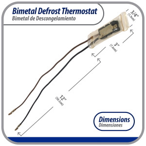 Appli Parts APBT-S2013 Bimetal Termico Tipo Asiatico 2 Cables Abre 13 C y Cierra 0 C, con cables Marron y Negro, Remplaza BIM-2013 Termodisco Appli Parts APBT-S2013 Bimetal Termico Tipo Asiatico 2 Cables Abre 13 C y Cierra 0 C, con cables Marron y Negro, Remplaza BIM-2013 Termodisco