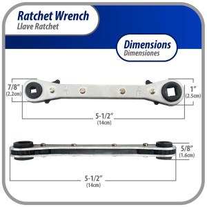 Appli Parts APT-RW122 Llave Ratchet 1/4 - 3/8 - 3/16 - 5/16 pulg, herramienta para servicios de sistemas de Aire Acondicionado y Refrigeracion Appli Parts APT-RW122 Llave Ratchet 1/4 - 3/8 - 3/16 - 5/16 pulg, herramienta para servicios de sistemas de Aire Acondicionado y Refrigeracion