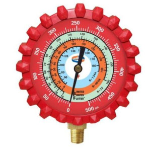 Uniweld G29LD Esfera de Manometro Roja Alta R-22/R-404A/R-134a Psi/F Uniweld G29LD Esfera de Manometro Roja Alta R-22/R-404A/R-134a Psi/F