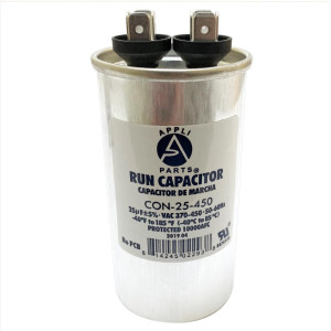 Appli Parts Condensador Capacitor de Marcha 25 Mfd uF (microfaradios) 370VAC o 450VAC CBB65 Universal Aire acondicionado y otras aplicaciones Redondo UL E476928 cm Alto cm Ancho CON-25-450 Appli Parts Condensador Capacitor de Marcha 25 Mfd uF (microfaradios) 370VAC o 450VAC CBB65 Universal Aire acondicionado y otras aplicaciones Redondo UL E476928 cm Alto cm Ancho CON-25-450