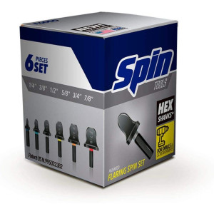 Juego Expansor Spin Para Taladro, 6 Puntas: 1/4in, 3/8in, 1/2in, 5/8in, 3/4in, 7/8in F6000 Juego Expansor Spin Para Taladro, 6 Puntas: 1/4in, 3/8in, 1/2in, 5/8in, 3/4in, 7/8in F6000