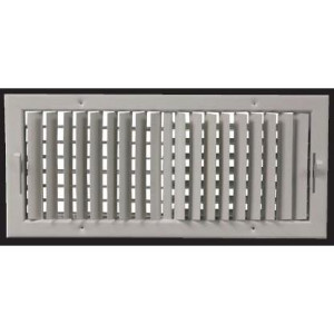 Supply Air Aluminum Grille Blind, White 14 x 06 in. Vermont SM14X06