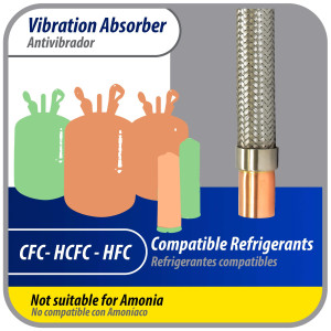 Appli Parts APVE-118 1-1/8 in Vibration Absorber Eliminator Sweat Connections 13 in Long 450 psi Max working and 3,265 psi Burst pressure Appli Parts APVE-118 1-1/8 in Vibration Absorber Eliminator Sweat Connections 13 in Long 450 psi Max working and 3,265 psi Burst pressure