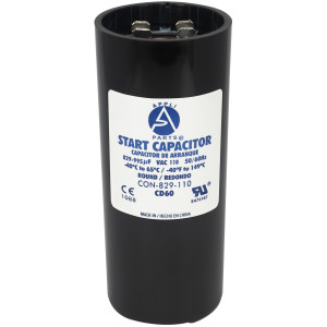 Appli Parts motor start capacitor 829-995 Mfd (microfarads) uF 110-125 VAC universal fit for electric motor applications 1-3/4 in Diameter 4-3/8 in Height CON-829-110
 Appli Parts motor start capacitor 829-995 Mfd (microfarads) uF 110-125 VAC universal fit for electric motor applications 1-3/4 in Diameter 4-3/8 in Height CON-829-110