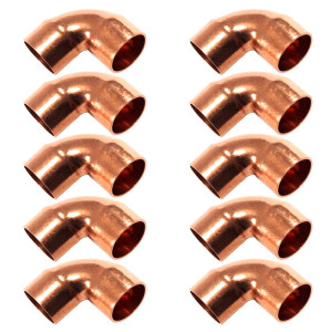Appli Parts AP-C058B10 5/8 90 Degree Elbow Short Turn Copper pipe fittings CxC Sweat connections for refrigeration, air conditioning and plumbing applications ACR and Type L copper pipe (10 x Bag) Appli Parts AP-C058B10 5/8 90 Degree Elbow Short Turn Copper pipe fittings CxC Sweat connections for refrigeration, air conditioning and plumbing applications ACR and Type L copper pipe (10 x Bag)